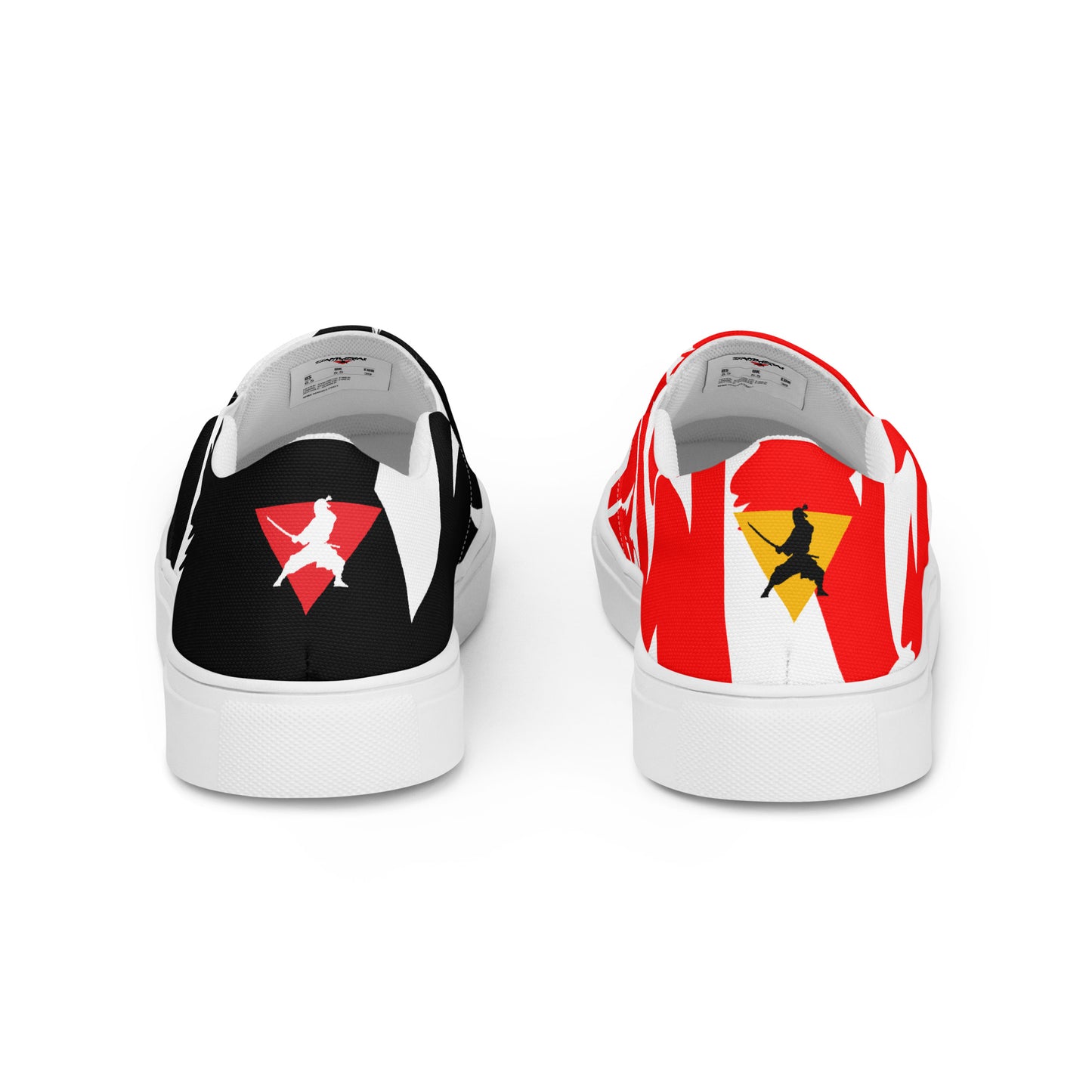 Red and black greyscale | Men’s slip-on canvas shoes
