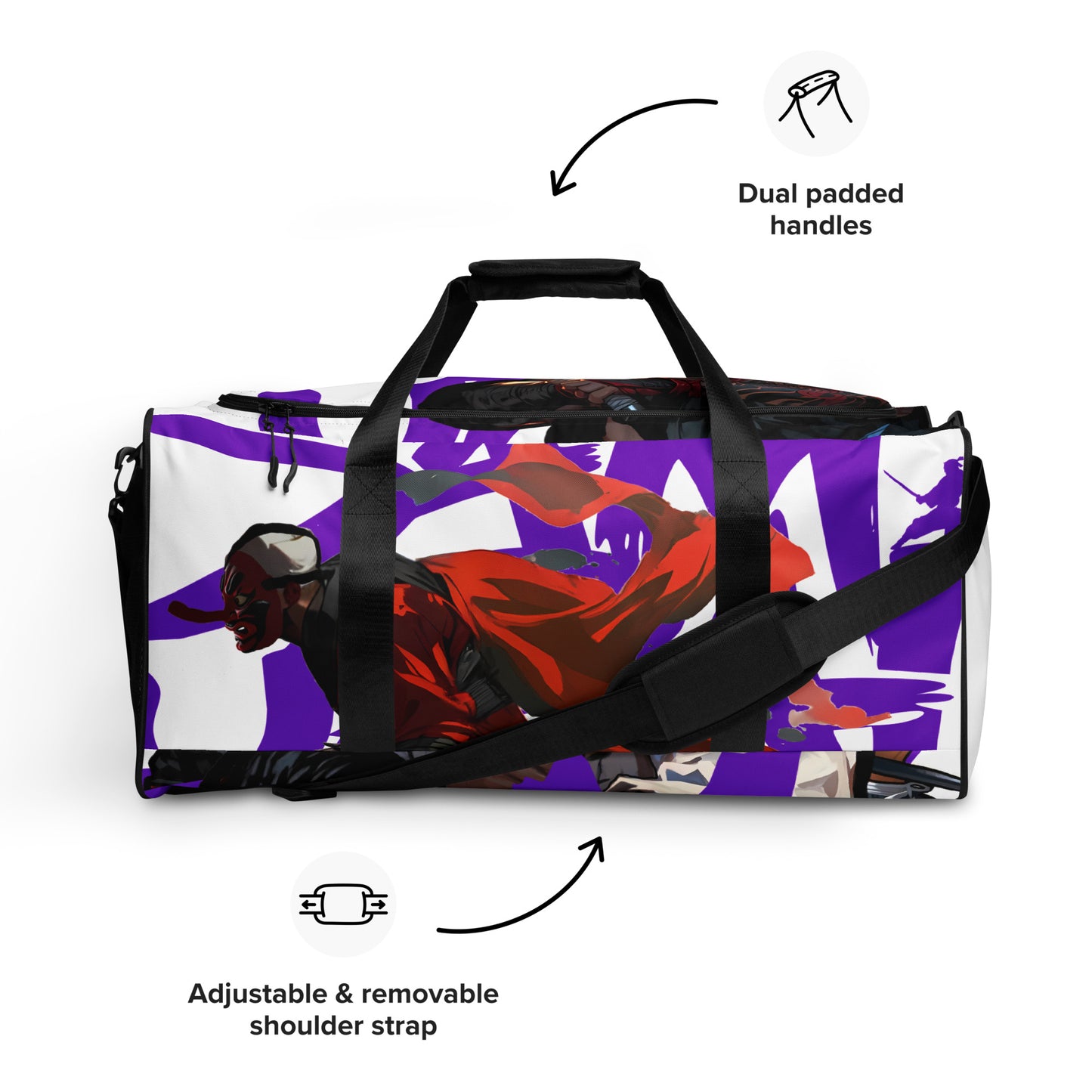 Purple Uno Kick Ass Duffle bag