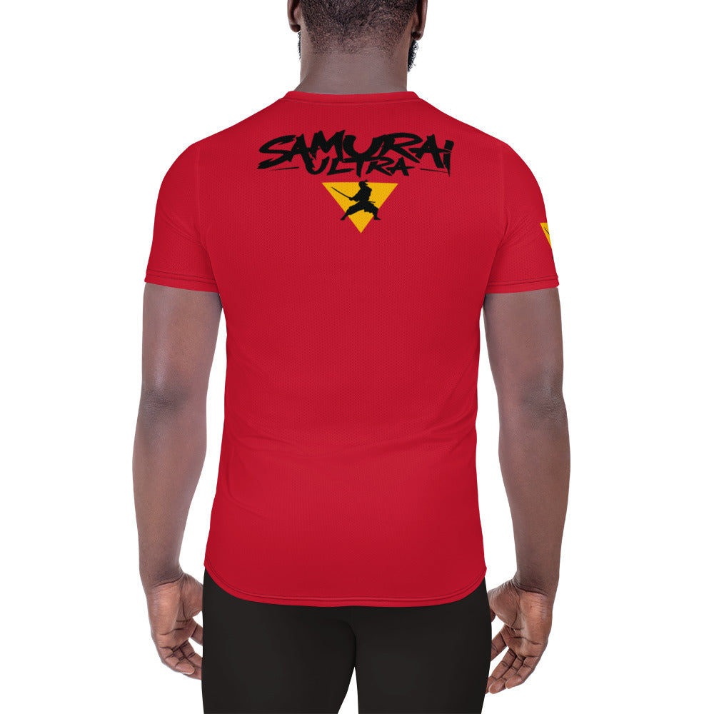 Princess Blade - Red BG - All-Over Print Men's Athletic T-shirt