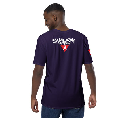 Mohawk FireSaber - Purple BG - Premium Print - Men's t-shirt