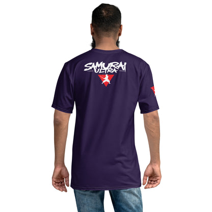 Mohawk FireSaber - Purple BG - Premium Print - Men's t-shirt