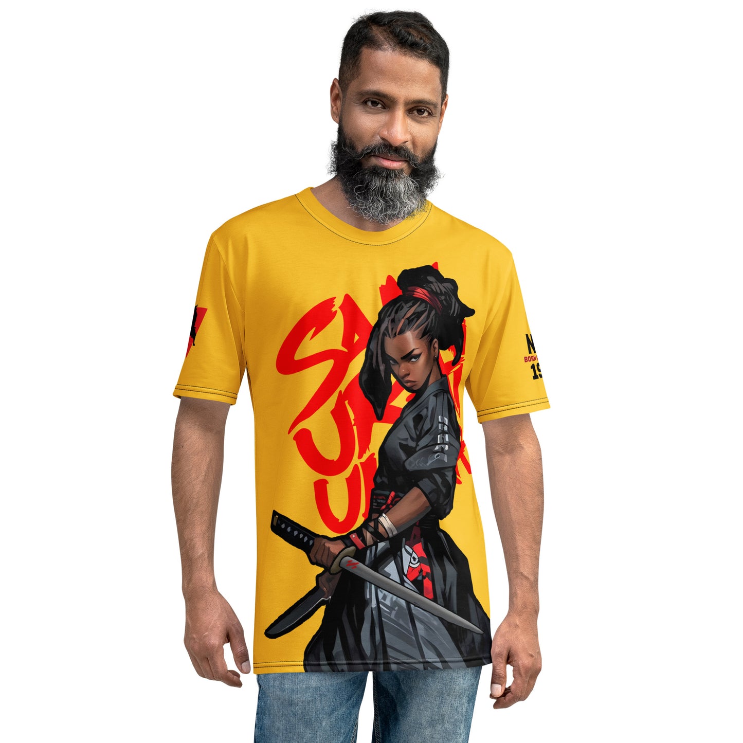 Female Blade - White BG - Premium Print - Men's t-shirt