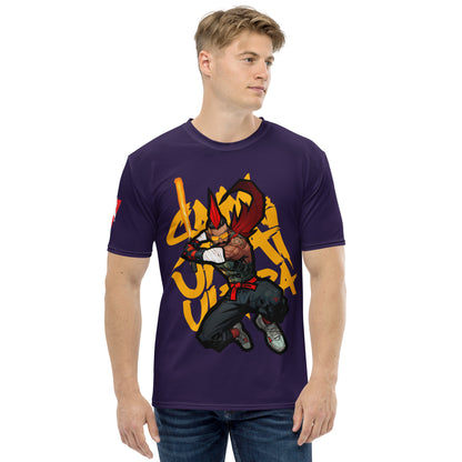 Mohawk FireSaber - Purple BG - Premium Print - Men's t-shirt