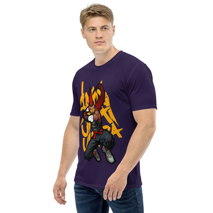 Mohawk FireSaber - Purple BG - Premium Print - Men's t-shirt