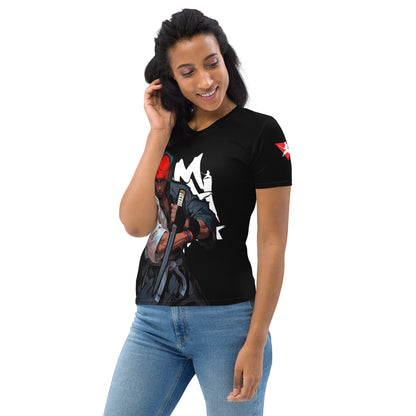 Prized Katana - Black BG - AOP Women's T-shirt